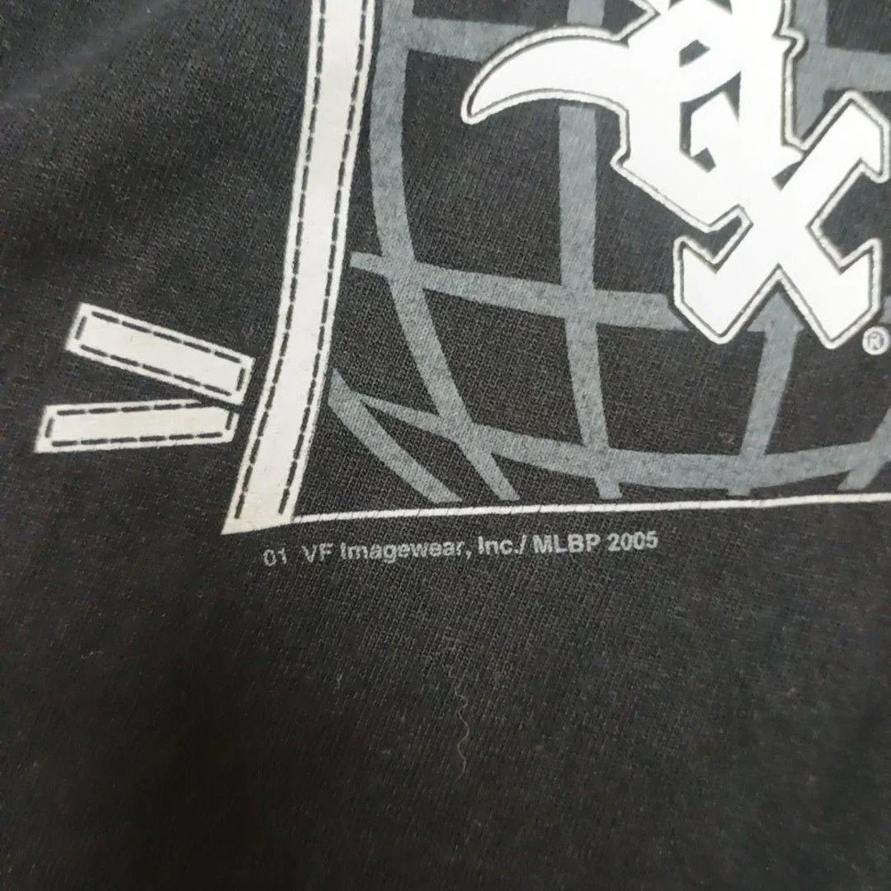 Vintage Chicago White Sox World Series Shirt Mens XL Black MLB Baseball 2005 AL
